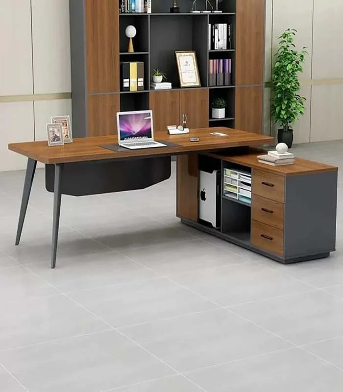 مكتب مدير خشب فى معدن كود GLD 0066 - الصورة 4