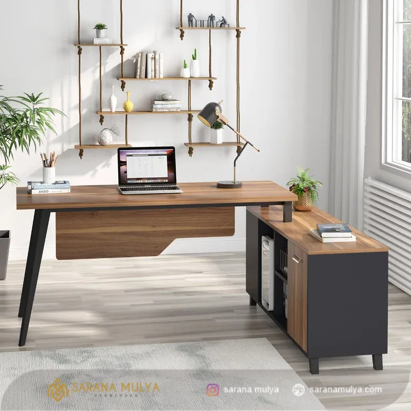 مكتب مدير خشب فى معدن كود GLD 0067 - الصورة 5