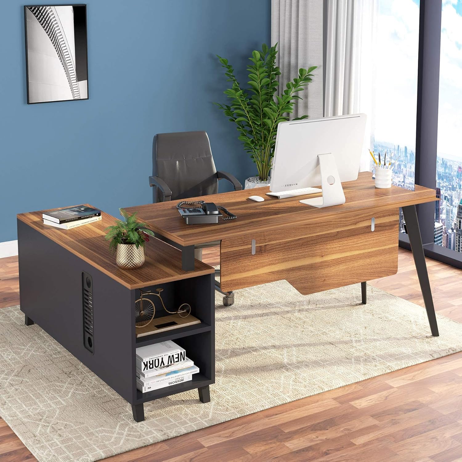 مكتب مدير خشب فى معدن كود GLD 0067