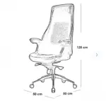 ⁦كرسى مدير جلد عالى موديل CHGL -332⁩ - الصورة ⁦2⁩