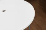⁦C 110 أبيض - ترابيزة دائرية 110 سم⁩ - الصورة ⁦4⁩