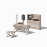 ⁦مكتب مدير خشب فى معدن كود GLD 0068⁩ - الصورة ⁦5⁩