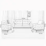 ⁦طقم انترية جلد مكتبى كود GL HC-107 MADRID⁩ - الصورة ⁦5⁩