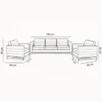 ⁦طقم انترية جلد مكتبى كود GL HC-109 ARSENAL⁩ - الصورة ⁦4⁩