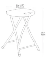 ⁦كرسي قابل للطي مدور⁩ - الصورة ⁦3⁩