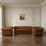 طقم انترية جلد مكتبى كود GL HC SHESTERFIELD