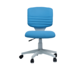 رودي كرسي مكتب طبي مودرن جلد متحرك فريم ابيض بدون  يدات