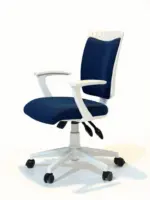 ⁦جلاكسي كرسي مكتب طبي قماش متحرك فريم ابيض⁩ - الصورة ⁦3⁩