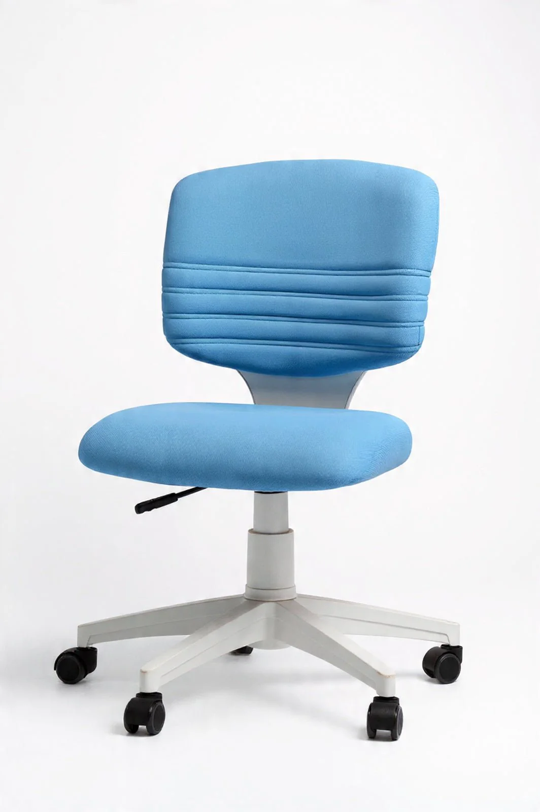 ⁦رودي كرسي مكتب طبي مودرن جلد متحرك فريم ابيض بدون  يدات⁩ - الصورة ⁦3⁩