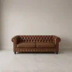 كنبة انترية جلد مكتبى كود GL HC SHESTERFIELD