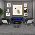 ⁦طقم انترية استقبال جلد GLS-M140⁩ - الصورة ⁦3⁩