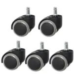 طقم عجل كراسى مكتب 5 قطع لون اسود فى رمادى