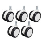 طقم عجل كراسى مكتب 5 قطع لون موديل مرسيدس لون ابيض