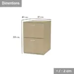 ⁦شانون 2 درج خشب MDF كود GLS 030⁩ - الصورة ⁦2⁩