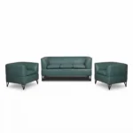 انترية مكتبى مودرن جلد  سوفت كنبة ثلاثية  +2 فوتية  موديل  GL-547