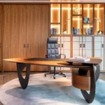 جولد  102 مكتب تنفيذى فاخر  موردن ذات تصميم  هندسى  رائع
